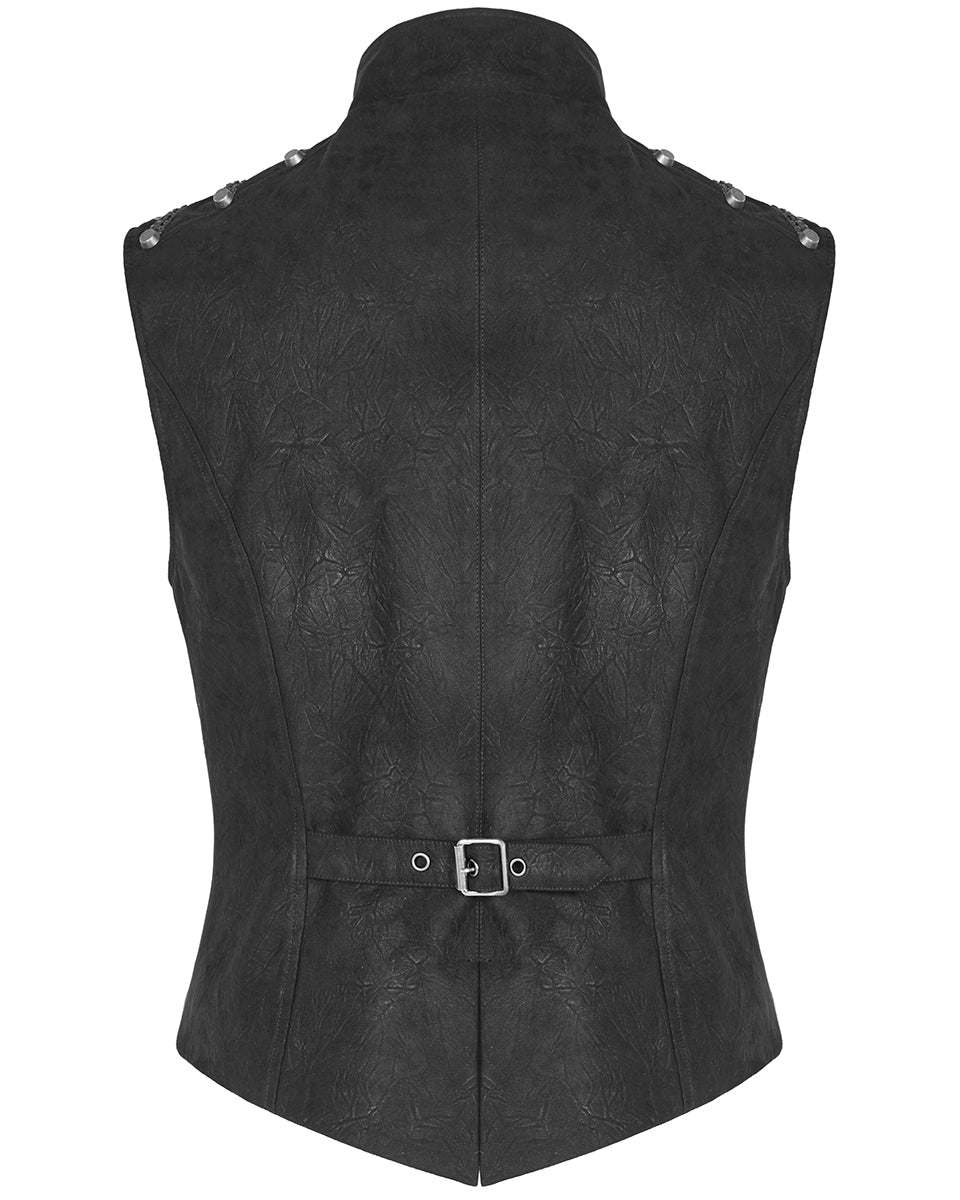 WY-1242 Disalliance Mens Dieselpunk Military Waistcoat Vest