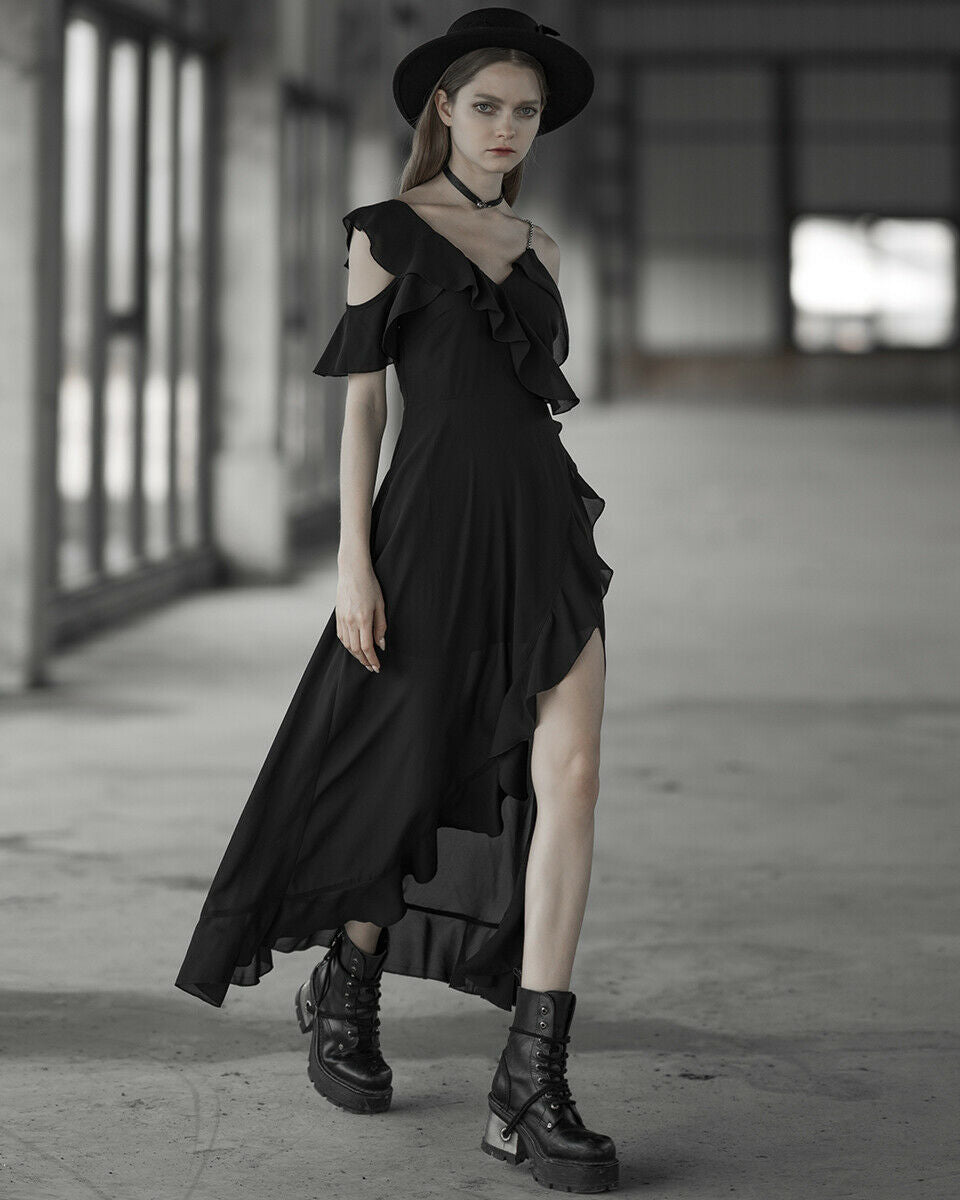 Black gothic maxi dress best sale