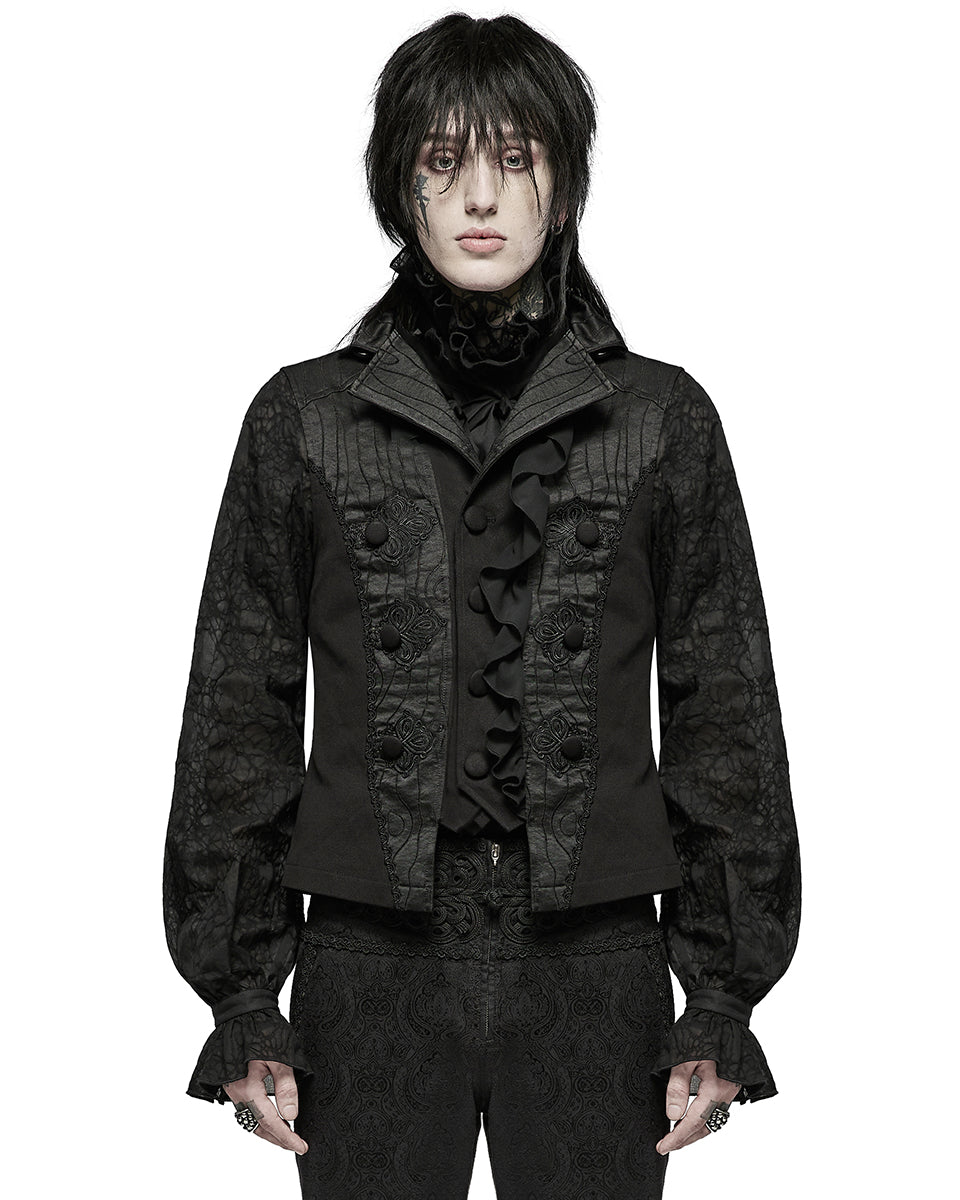 WY-1373 Mens Regency Gothic Applique Waistcoat Vest