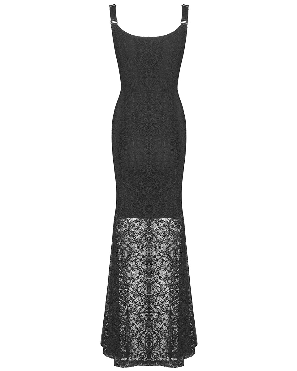 WQ-546 Lavinia Gothic Lace Maxi Dress