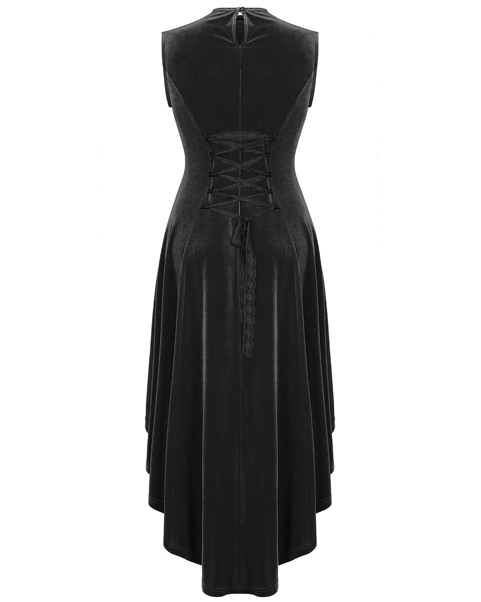 WQ-523-BK Gothic Evening Dress - Black