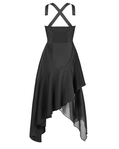 OPQ-1029 Daily Life Asymmetric Gothic Witch Sling Dress