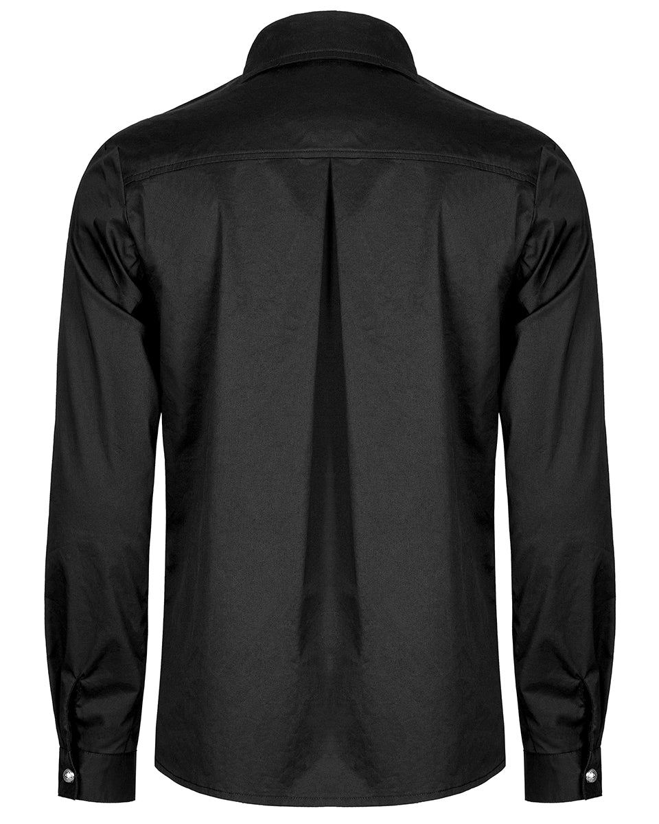 WY-1363 Mens Corporate Gothic Pleated Tuxedo Dress Shirt