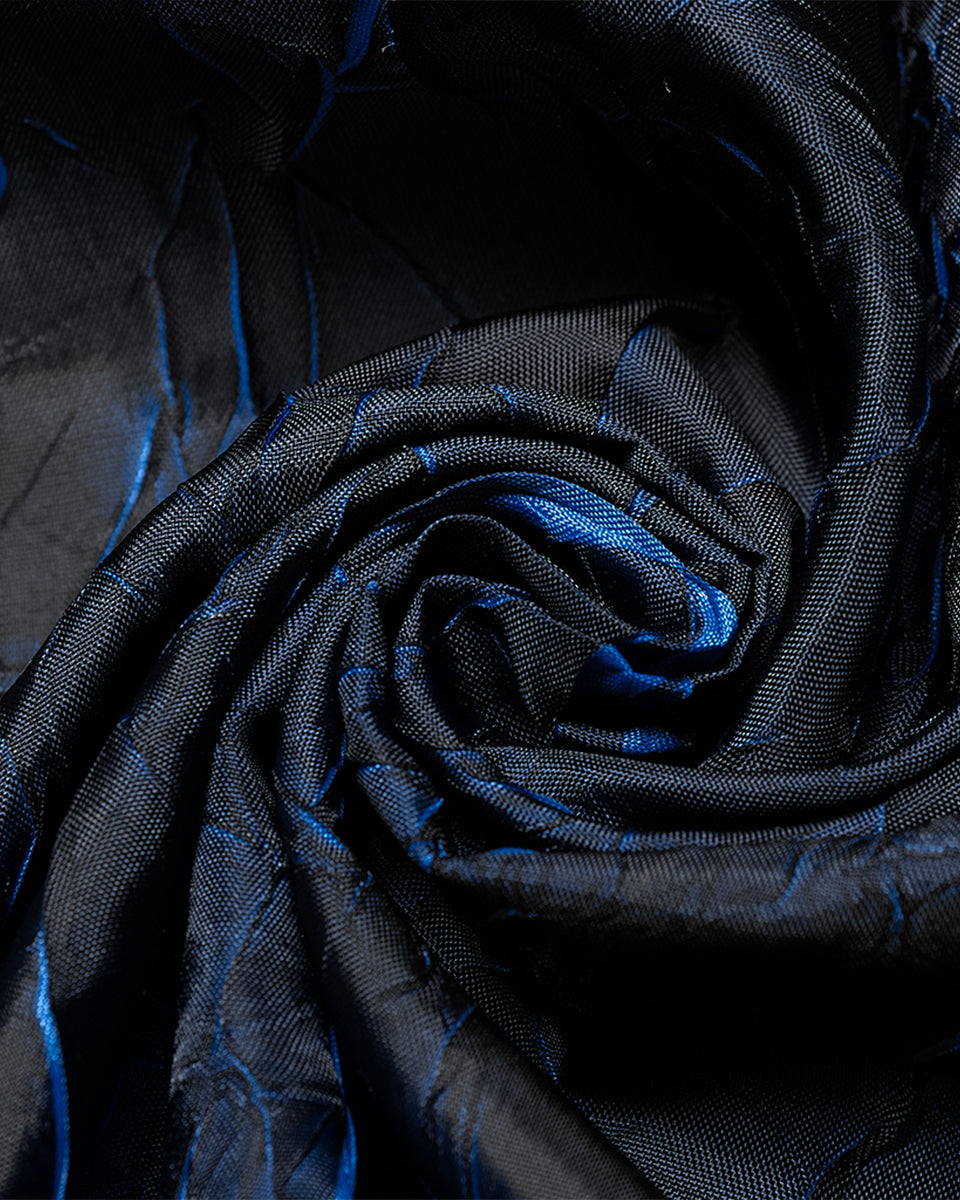 WY-1384 Mens Corporate Gothic Cyberpunk Shirt - Black & Blue