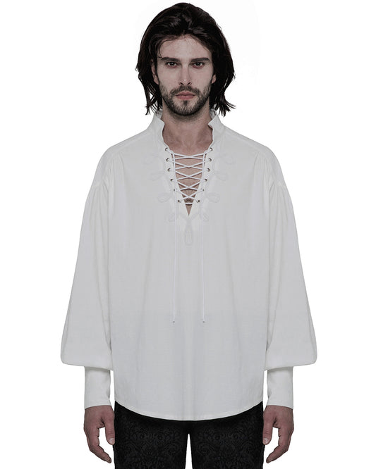 Y-848 Elspeth Pirate Shirt - White