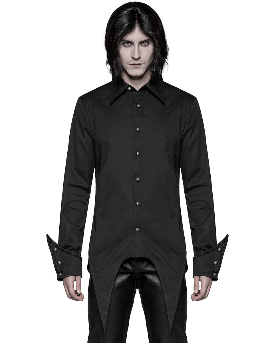 Y-907 Acheron Mens Gothic Shirt - Black