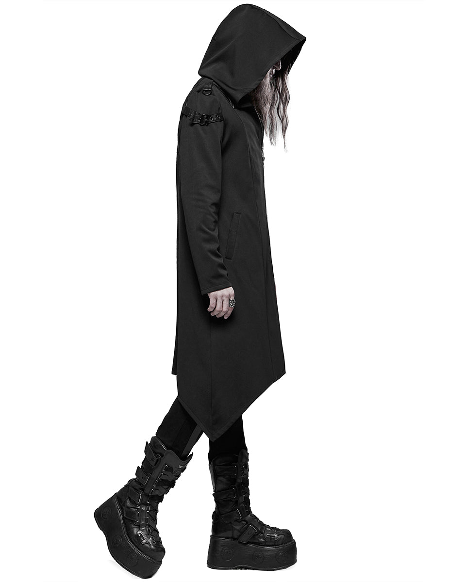 WY-1340 Utopica Mens Apocalyptic Gothic Hooded Jacket