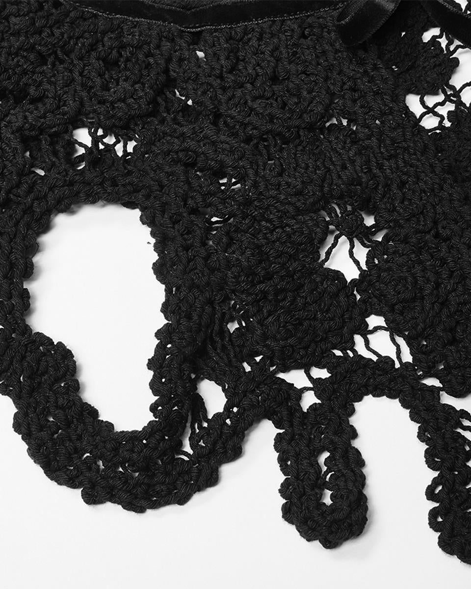 WS-470 Petalia Gothic Crochet Shawl