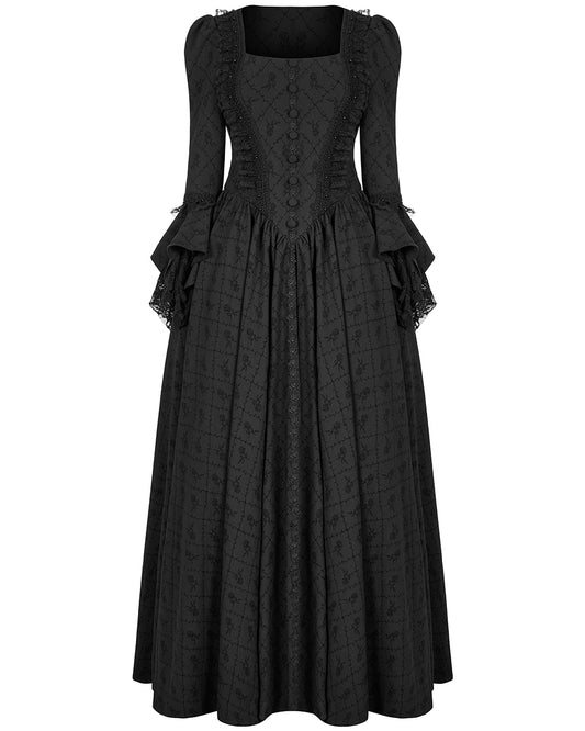 WQ-600 Womens Gothic Thorned Rose Gown Dress
