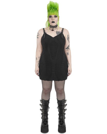DQ-531 Plus Size Apocalyptic Punk Shredded Dress