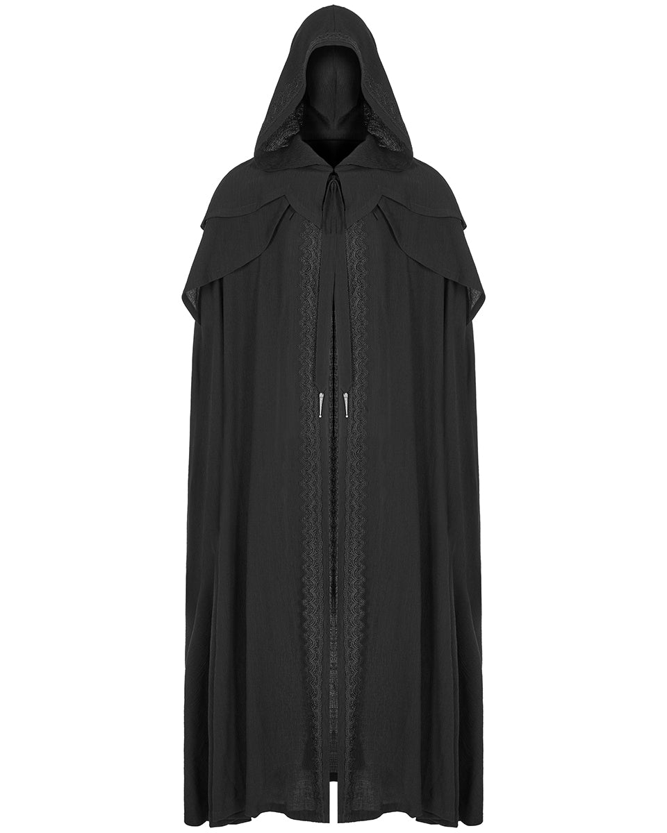 WY-1177 Necromancer Mens Hooded Gothic Travelling Cloak – Punk Rave