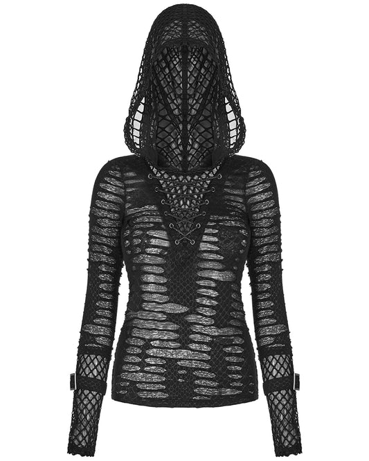 WT-628 Destructionary Tactics Womens Apocalyptic Mesh Hoodie