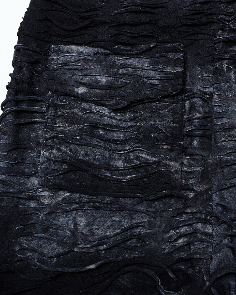 WK-537 Womens Subterrania Shredded Apocalyptic Grunge Leggings - Black & Blue