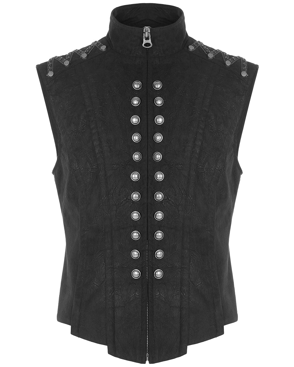 WY-1242 Disalliance Mens Dieselpunk Military Waistcoat Vest