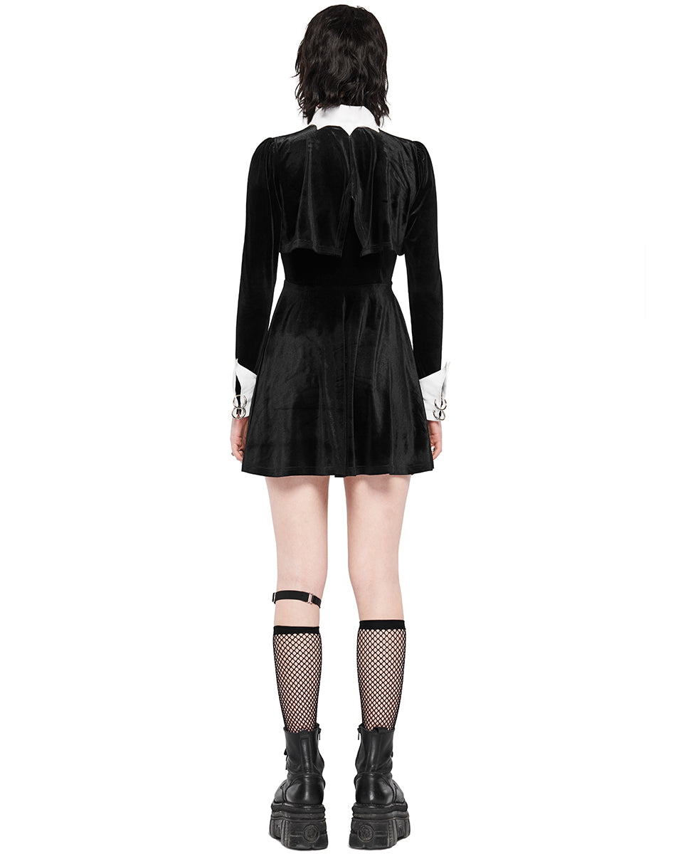 Q474 Incantine Gothic Lolita Witch Dress - Black Velvet