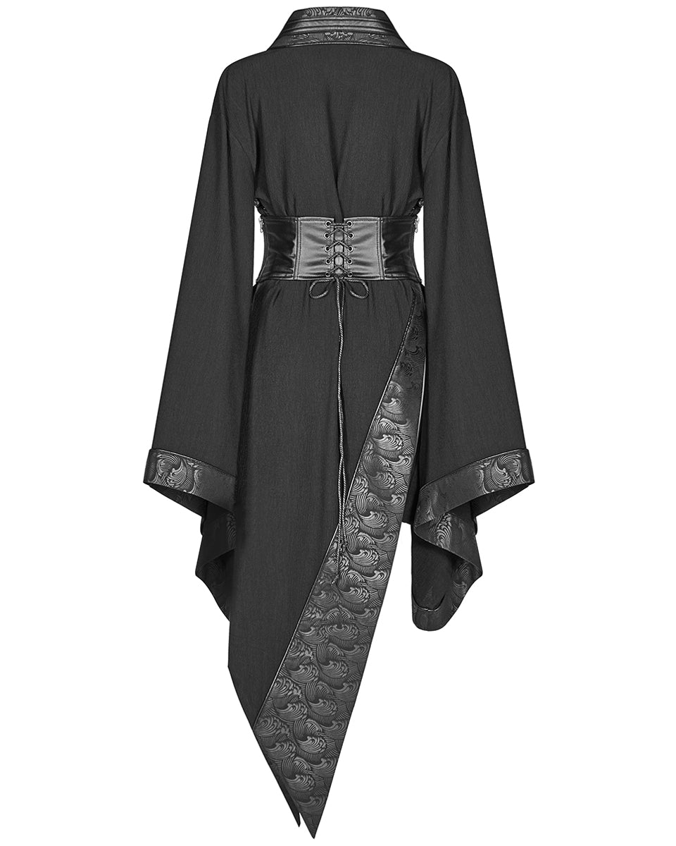 WY-1068 Amaterasu Womens Gothic Asymmetric Kimono Dress