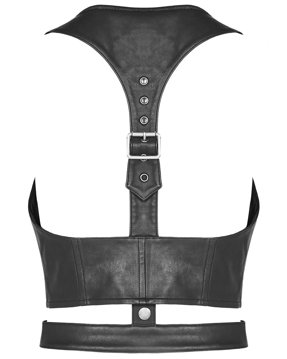 WS-305 Furiosa Womens Dieselpunk Harness Vest Top