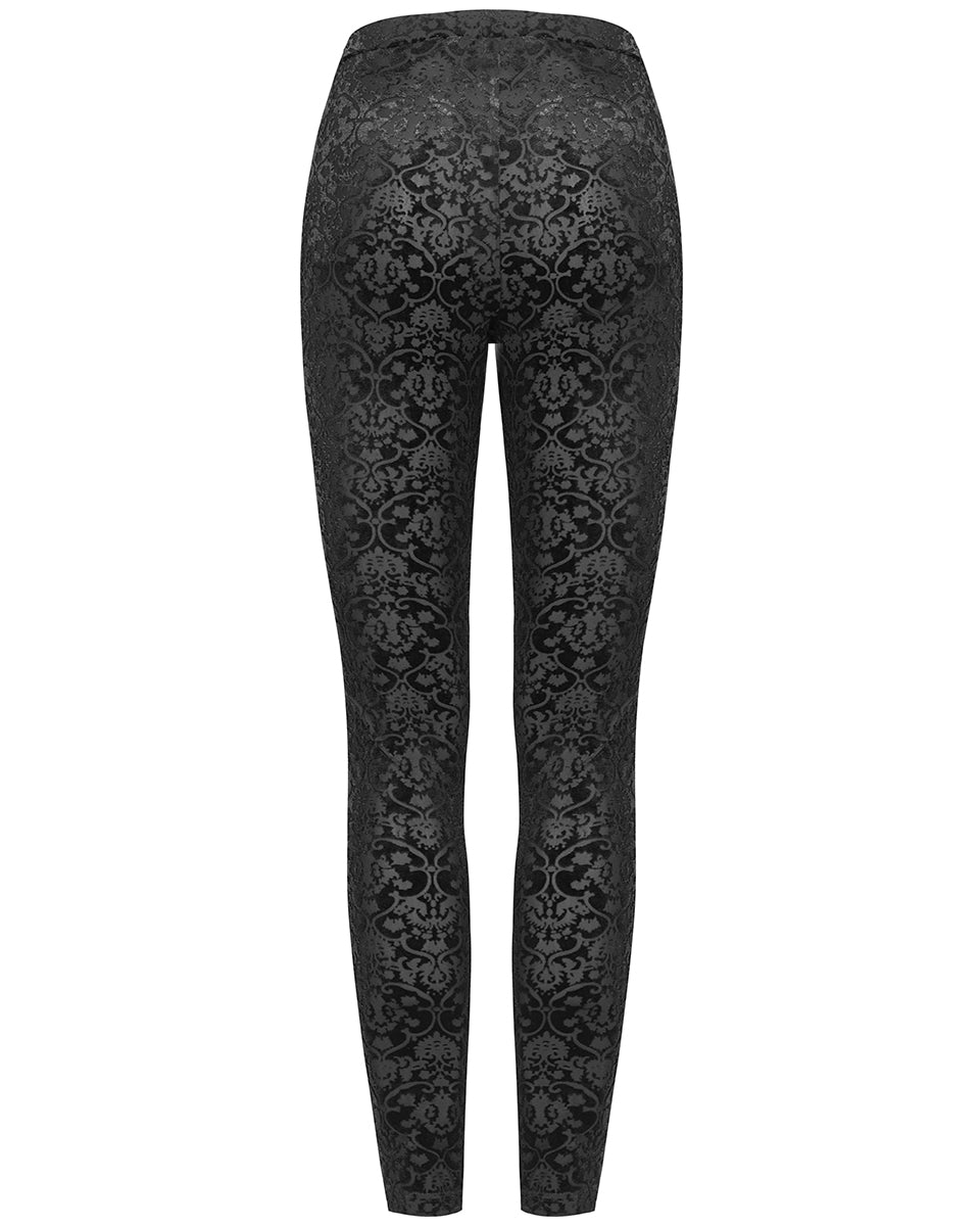 WK-464 Womens  Gothic Devore Leggings