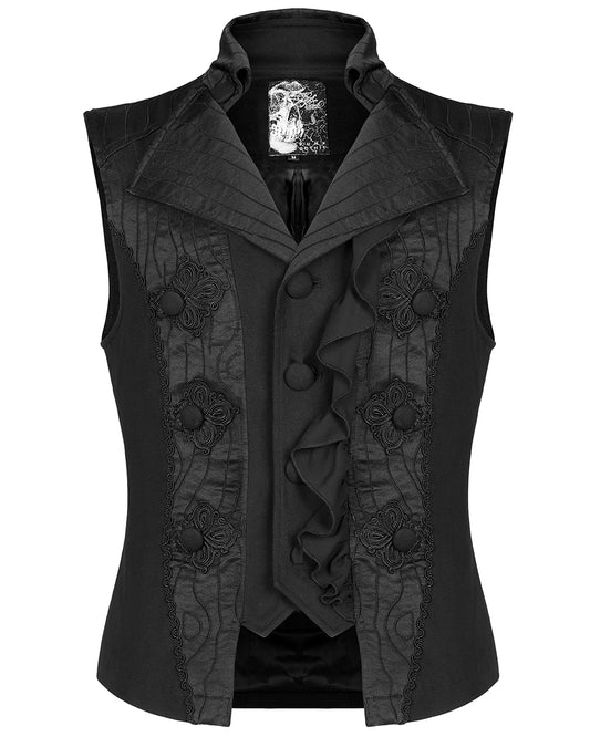 WY-1373 Mens Regency Gothic Applique Waistcoat Vest