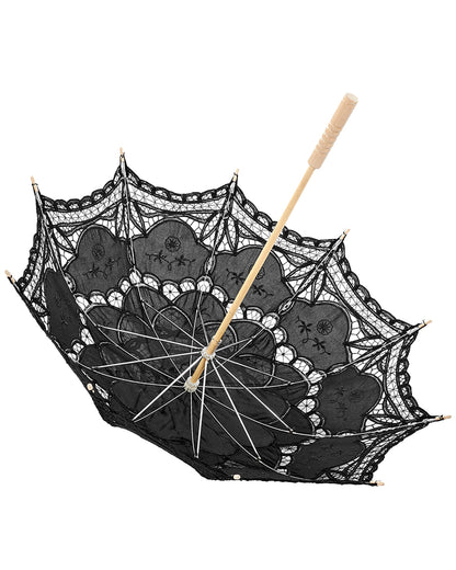 WS-549 Gothic Lolita Embroidered Lace Parasol