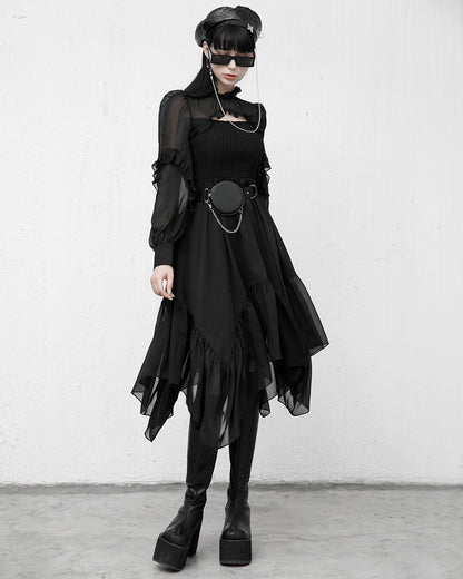 Daily Life Urban Occult Retrogothic Chiffon Witch Dress
