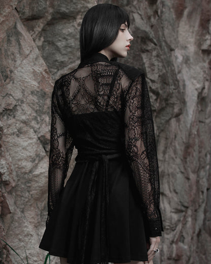 OPY-651 Daily Life Casual Gothic Lolita Lace Blouse Top