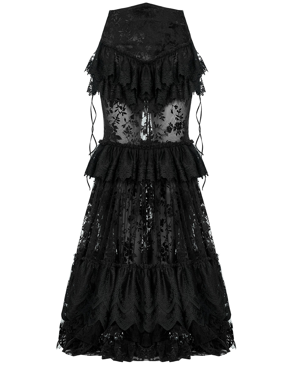 Black lace gothic skirt best sale