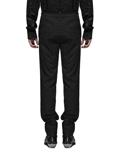 WK-385 Mens Gothic Steampunk Pants - Black