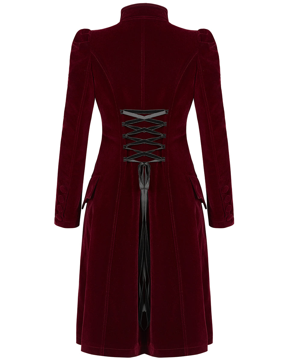 WY-1306 Womens Vespertine Mid-Length Coat - Red