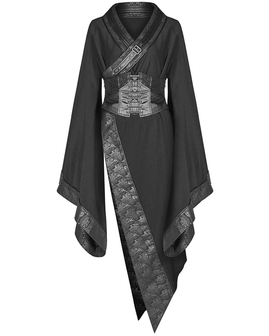 WY-1068 Amaterasu Womens Gothic Asymmetric Kimono Dress