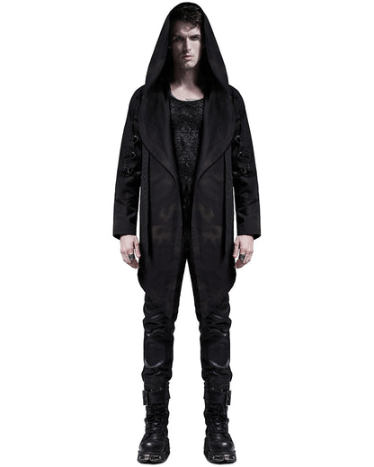 WY-1289 Dunestalker Mens Apocalyptic Hooded Cloak Jacket