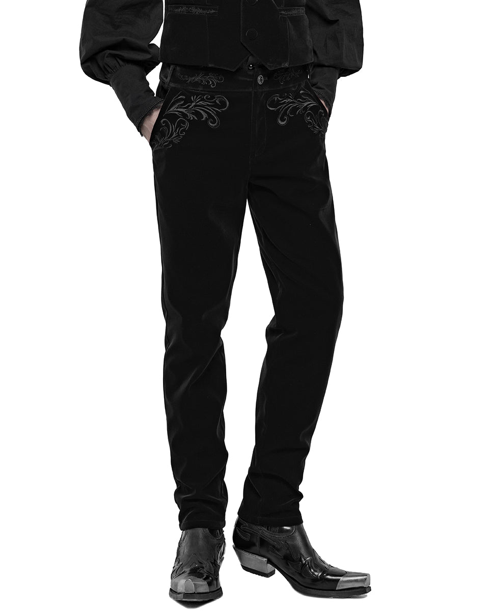 Mens black hot sale velvet jeans