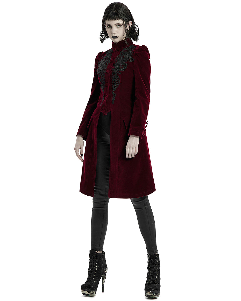 WY-1306 Womens Vespertine Mid-Length Coat - Red