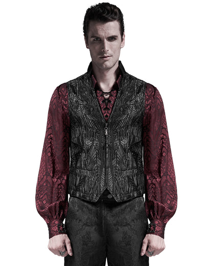 WY-1281 Alasandyre Mens Gothic Pleated Waistcoat Vest