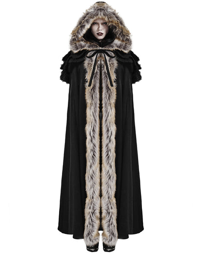 Y-673 Winterfell Womens Cloak - Black