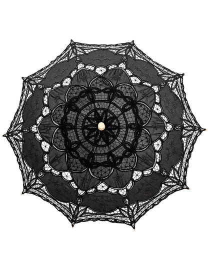 WS-549 Gothic Lolita Embroidered Lace Parasol