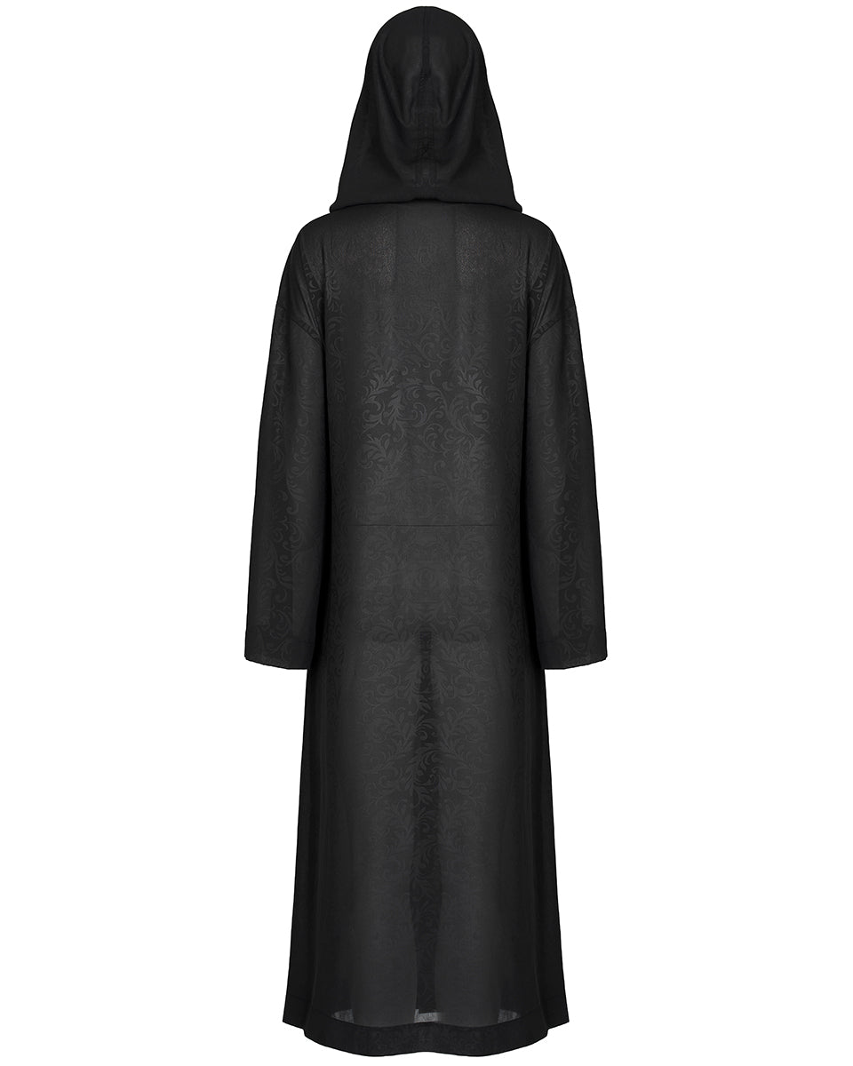 OPY-655 Daily Life Casual Baroque Gothic Printed Mesh Hooded Cloak