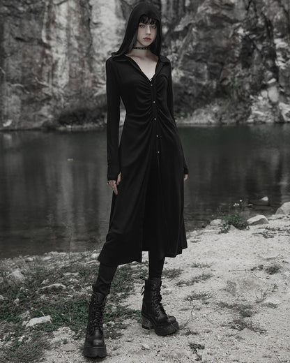 OPY-652 Daily Life Urban Occult Casual Gothic Long Hooded Cloak Cardigan