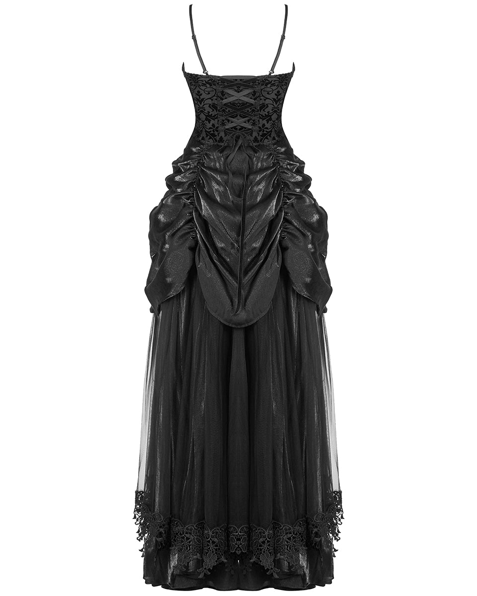 WQ-557 Womens Baroque Gothic Devore Wedding Prom Dress – Punk Rave WQ-557 Womens Baroque Gothic Devore Wedding Prom Dress – Punk Rave