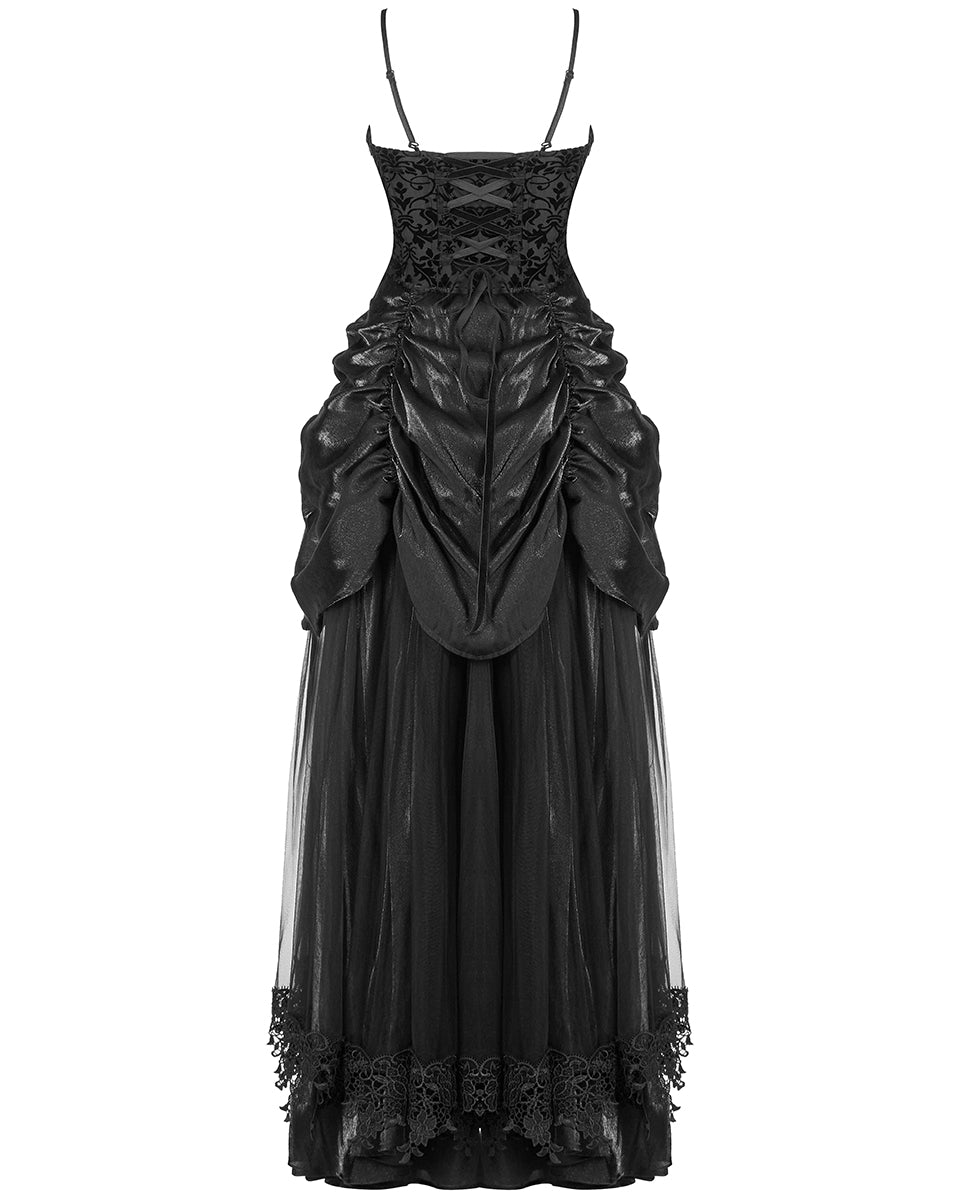 WQ-557 Womens Baroque Gothic Devore Wedding Prom Dress