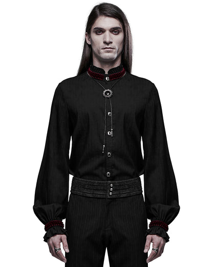 WY-1345 Amulet Mens Shirt - Black & Red