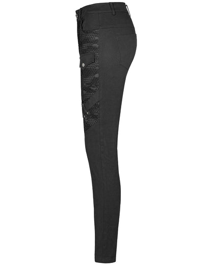 WK-462 Disanthropy Womens Shredded Jeans - Black