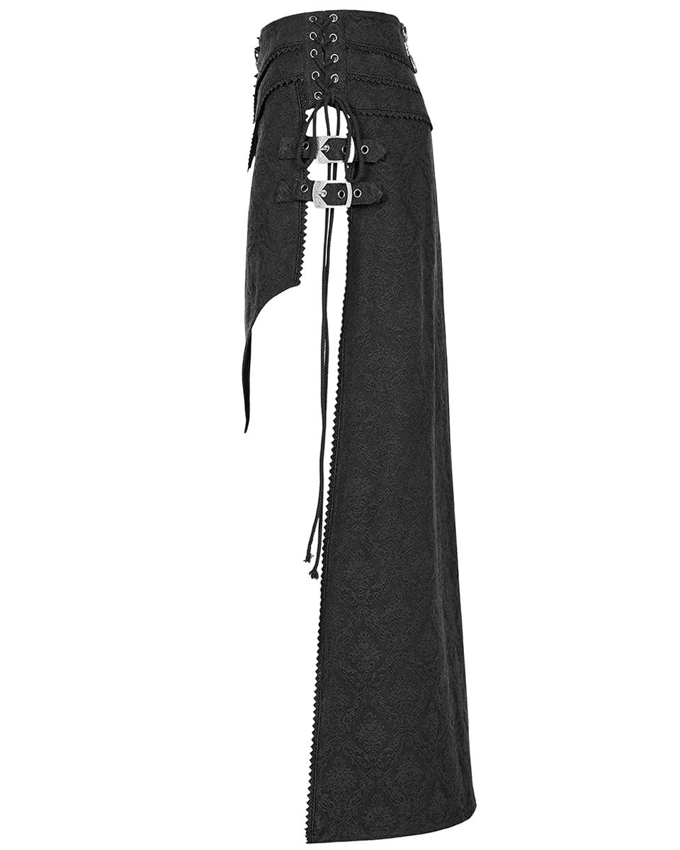 WQ-371 Womens Acheronia Gothic Jacquard Skirt