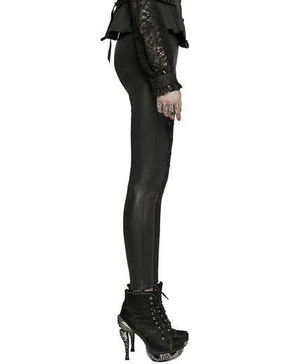 Side Lace Gothic Leggings Ladies Black – Trivium