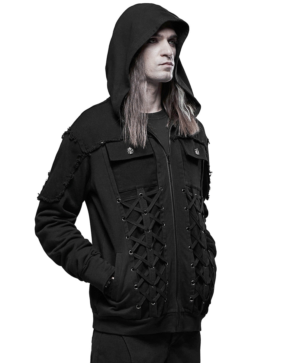 WY-1346 Degeneration Mens Hooded Apocalyptic Punk Jacket
