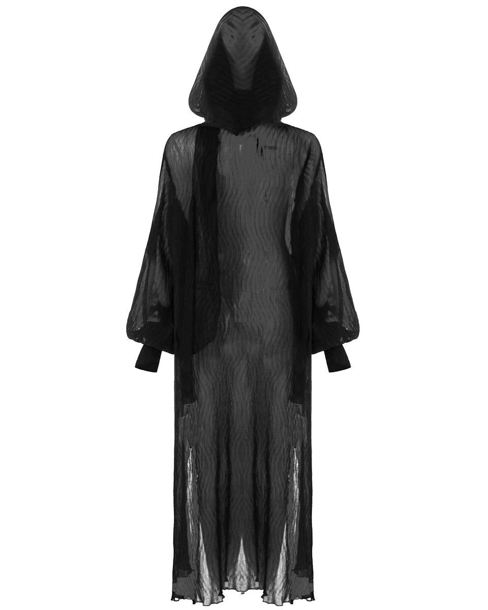 OPY-469 Daily Life Womens Long Gothic Pleated Chiffon Cloak Jacket