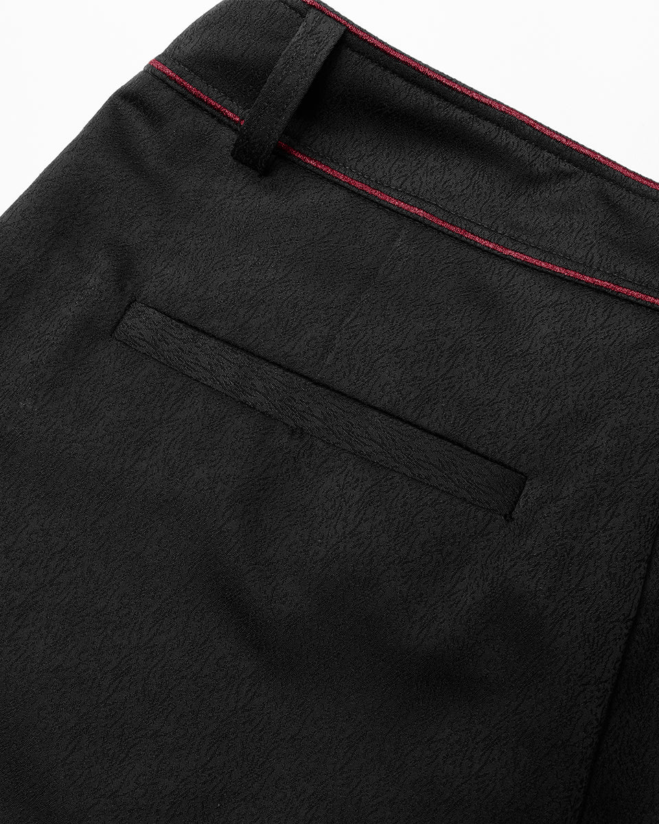 WK-481 Chiroptera Mens Gothic Dress Pants - Black & Red