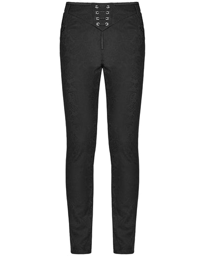 WK-385 Mens Gothic Steampunk Pants - Black