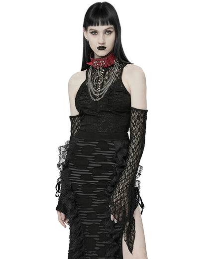 Techno Goth Dress OPQ-674 by PUNK RAVE brand