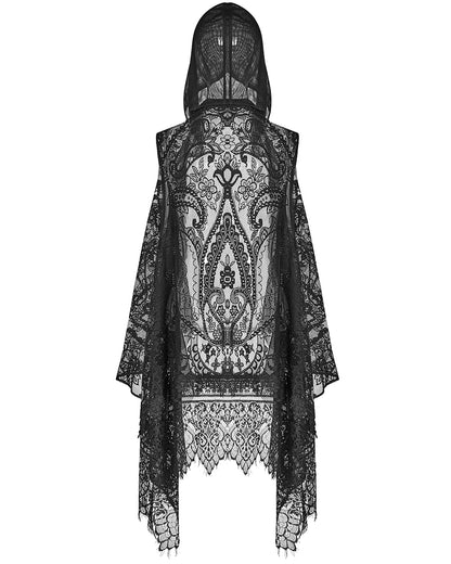 Y-973 Domitia Womens Gothic Lace Hooded Vest